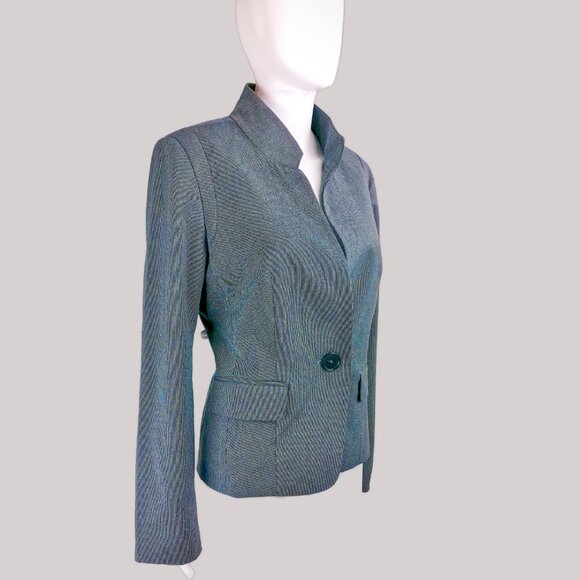 Anne Klein Black & Grey Pin Striped Suit Jacket - Picture 4 of 4